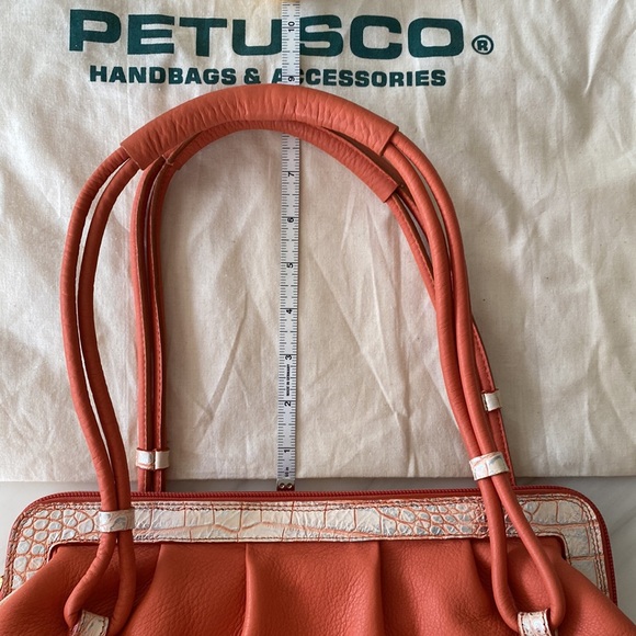 Petusco Leather Shoulder Bag Made in Spain - Picture 11 of 13